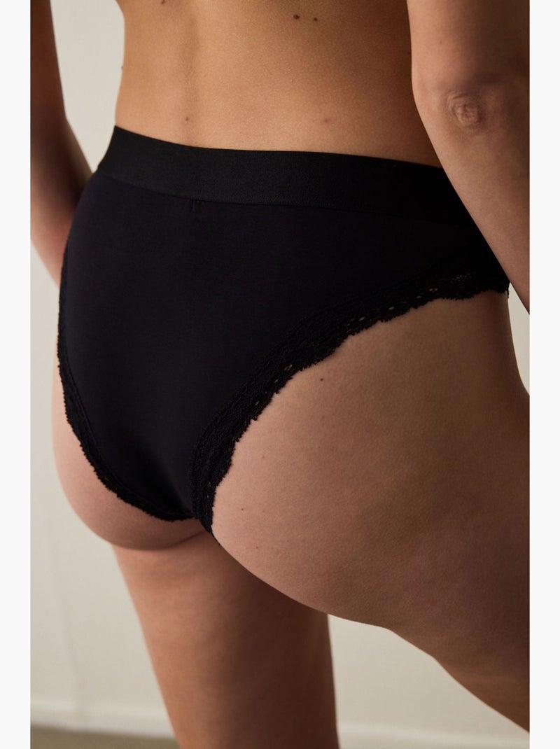 Mulher kromi slip cueca penti Preto - Kiabi