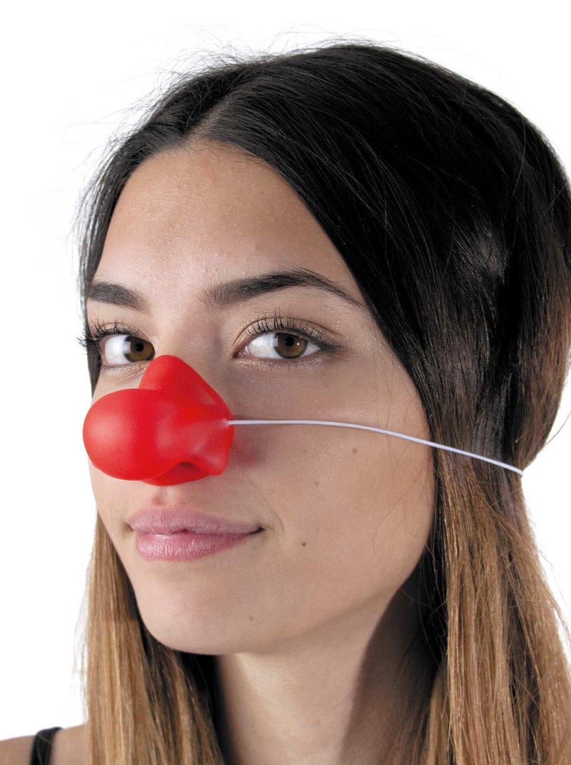 Nariz vermelho de palhaço em silicone Vermelho - Kiabi