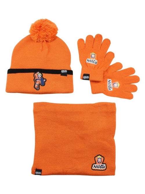 Naruto - Conjunto gorro luvas gola criança - Kiabi Naruto - Conjunto gorro luvas gola criança - Kiabi