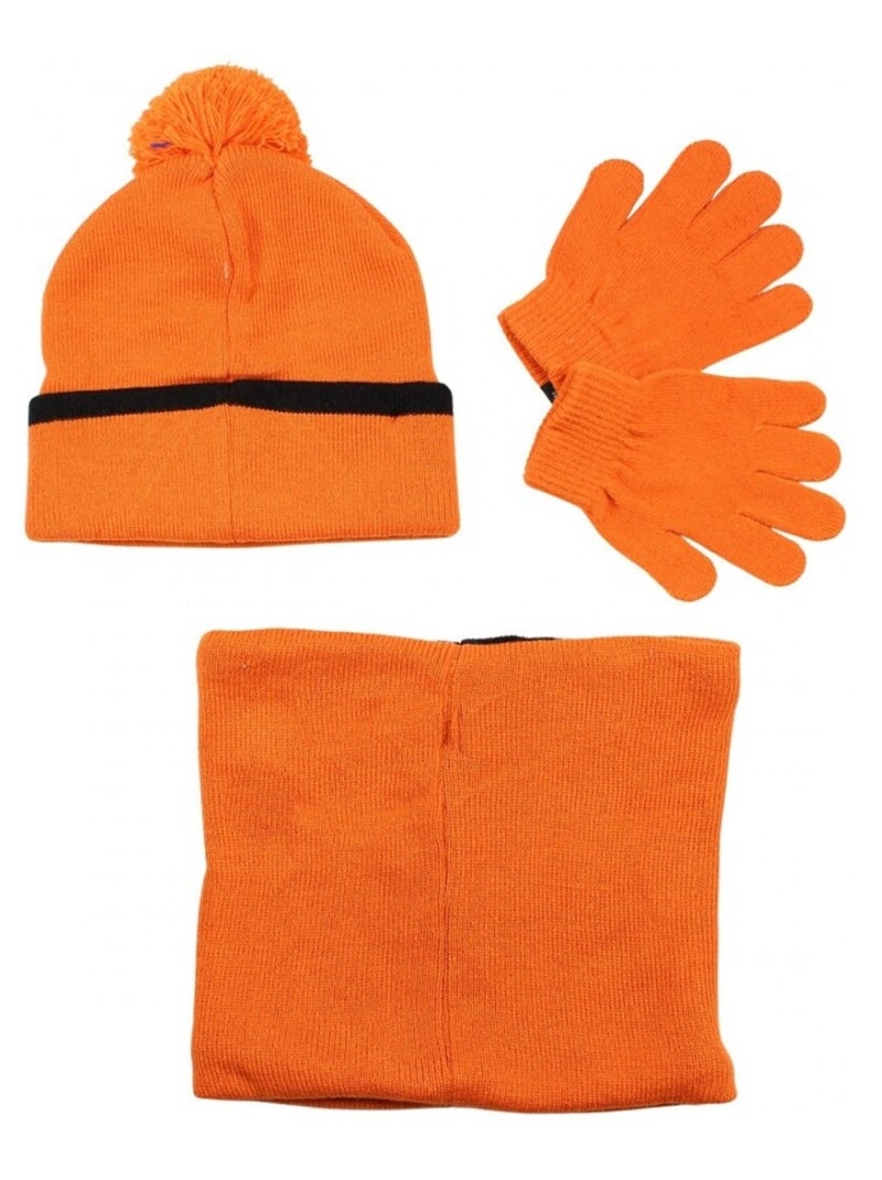 Naruto - Conjunto gorro luvas gola criança Laranja - Kiabi