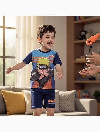Naruto - Conjunto t-shirt e calção criança estampado