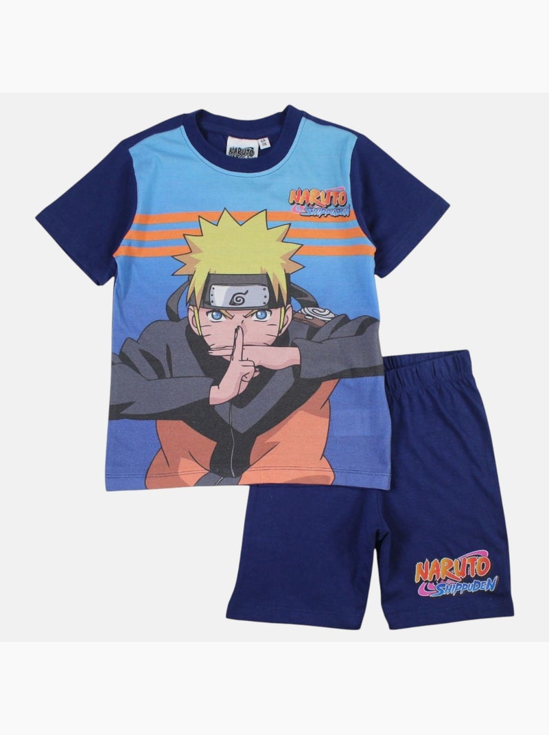 Naruto - Conjunto t-shirt e calção criança estampado Azul-marinho - Kiabi