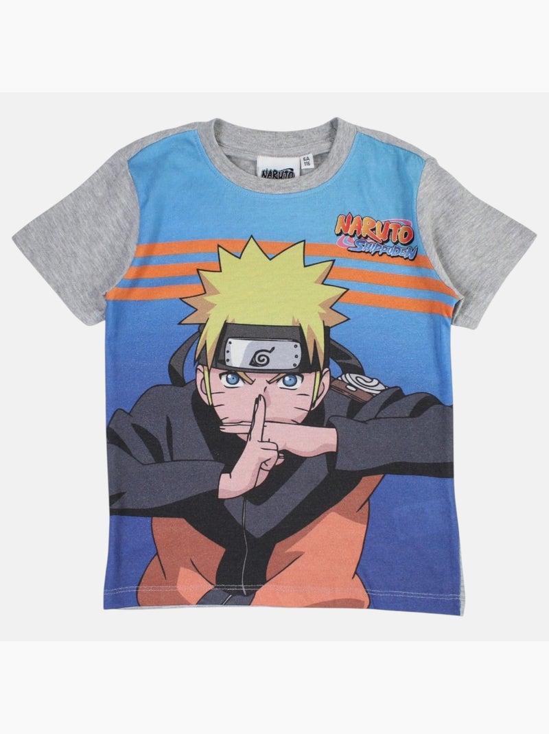 Naruto - Conjunto t-shirt e calção criança estampado Cinza - Kiabi
