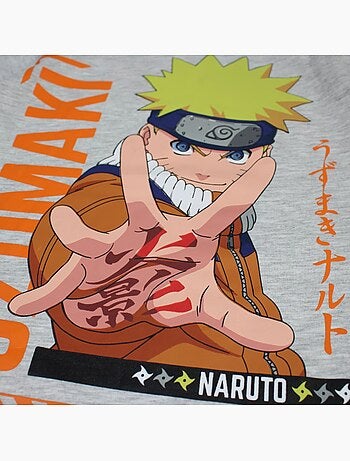 Naruto - Conjunto t-shirt e calção menino estampado