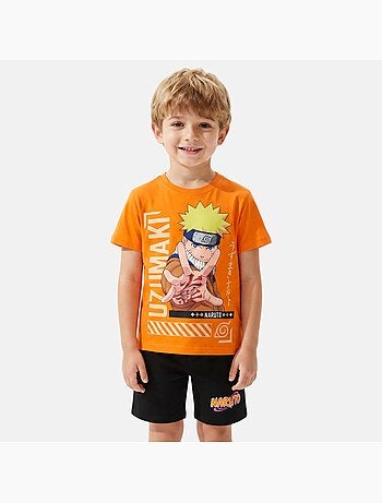 Naruto - Conjunto t-shirt e calção menino estampado