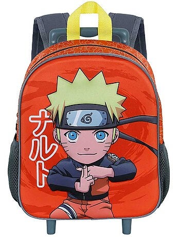 Naruto Chikara Mochila 3D com Rodas Pequena, Multicolorido
