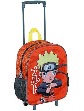 Naruto Chikara Mochila 3D com Rodas Pequena, Multicolorido