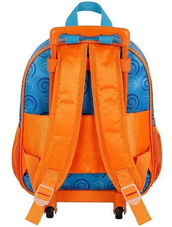 Naruto Happy Mochila 3D com Rodas Pequena, Azul