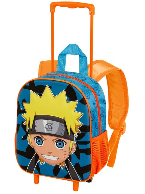 Naruto Happy Mochila 3D com Rodas Pequena, Azul - Kiabi Naruto Happy Mochila 3D com Rodas Pequena, Azul - Kiabi