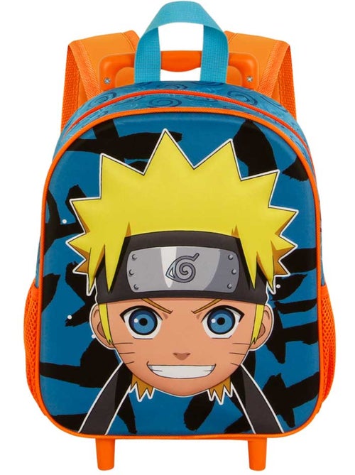 Naruto Happy Mochila 3D com Rodas Pequena, Azul - Kiabi Naruto Happy Mochila 3D com Rodas Pequena, Azul - Kiabi