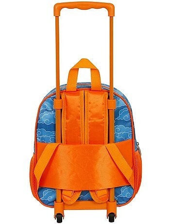 Naruto Ramen Mochila 3D com Rodas Pequena, Azul