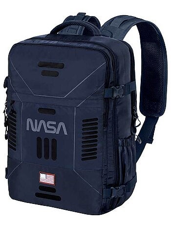 Nasa spaceship mochila de viagem mercury grande 47x23x33cm, azul escuro