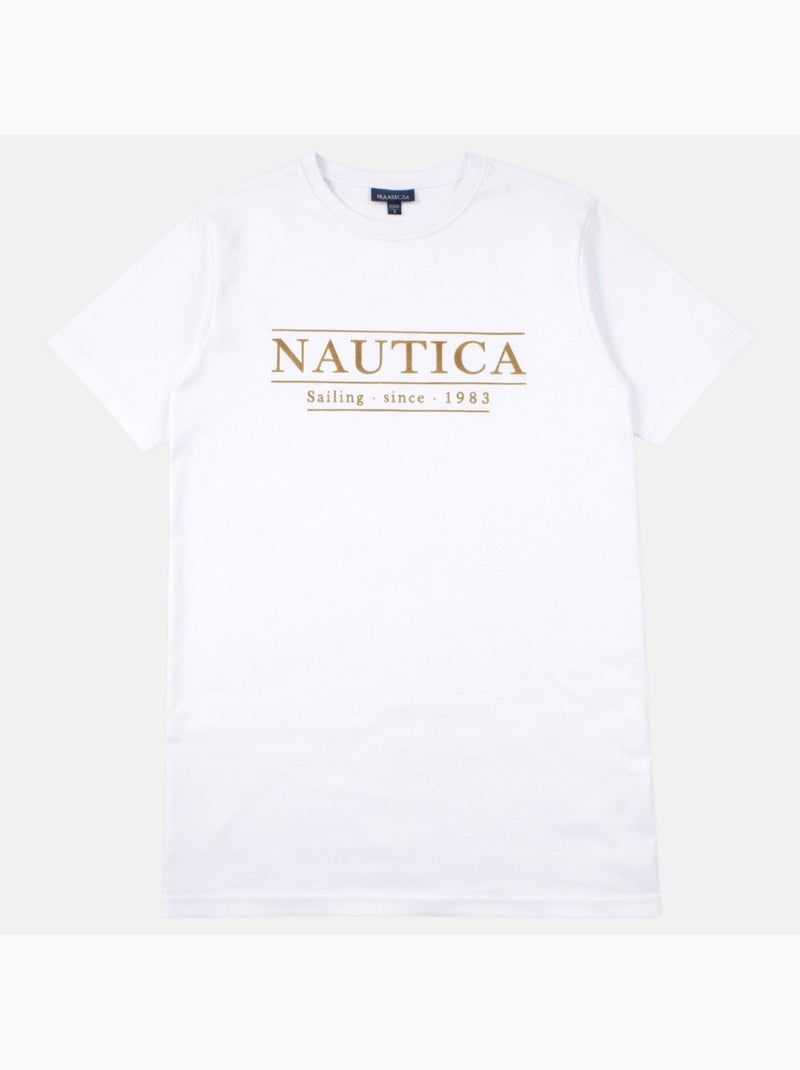 Nautica - T-shirt manga curta  homem Branco - Kiabi