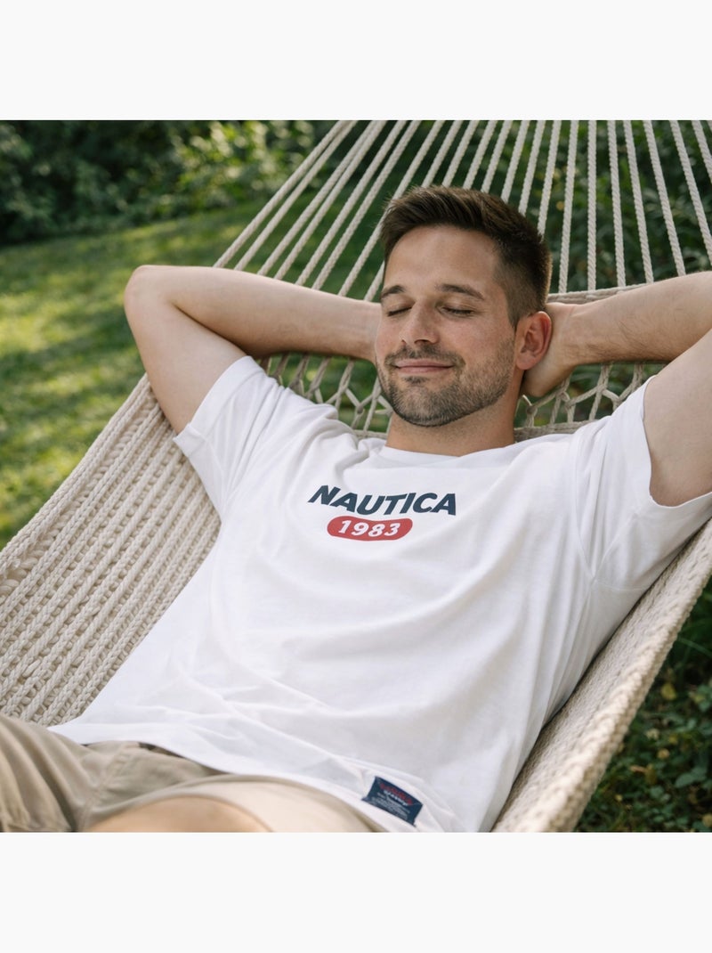 Nautica - T-shirt manga curta  homem Branco - Kiabi