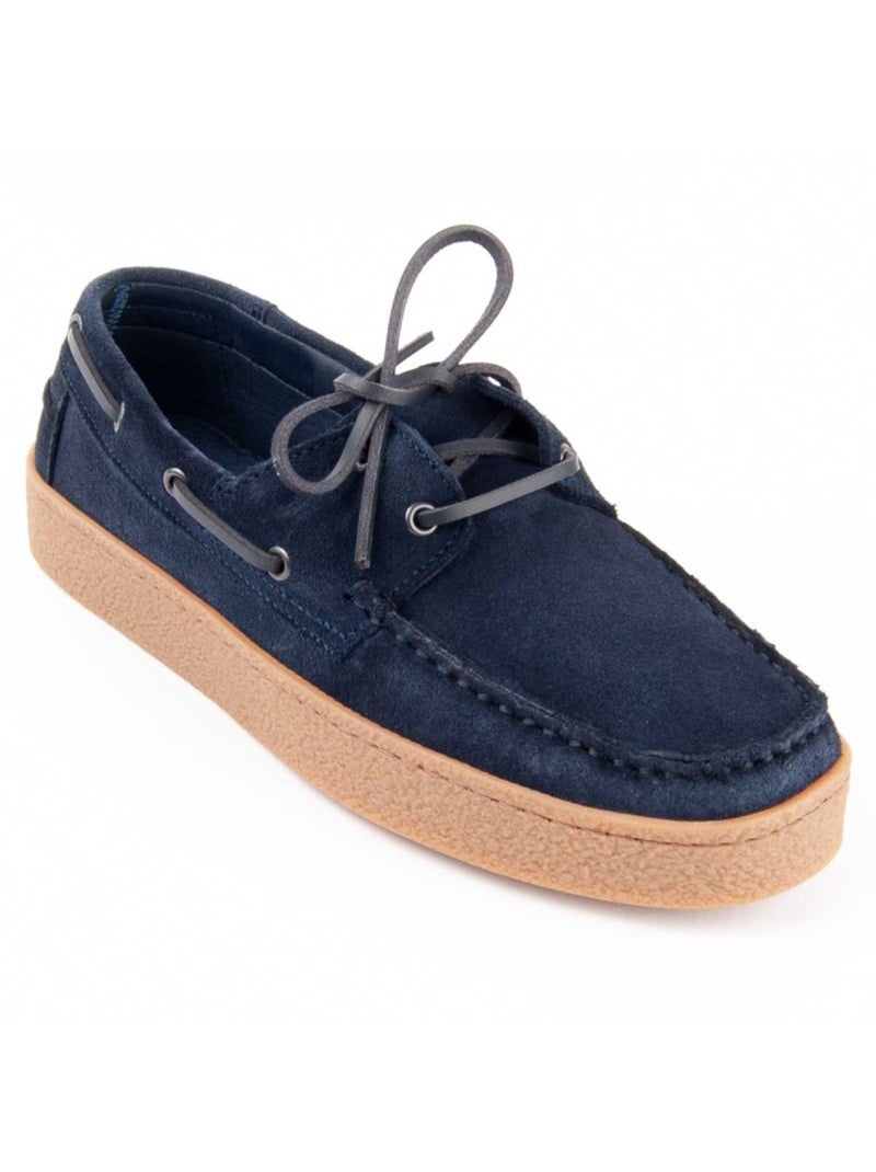 Náutico Couro Natural Purapiel Azul - Kiabi