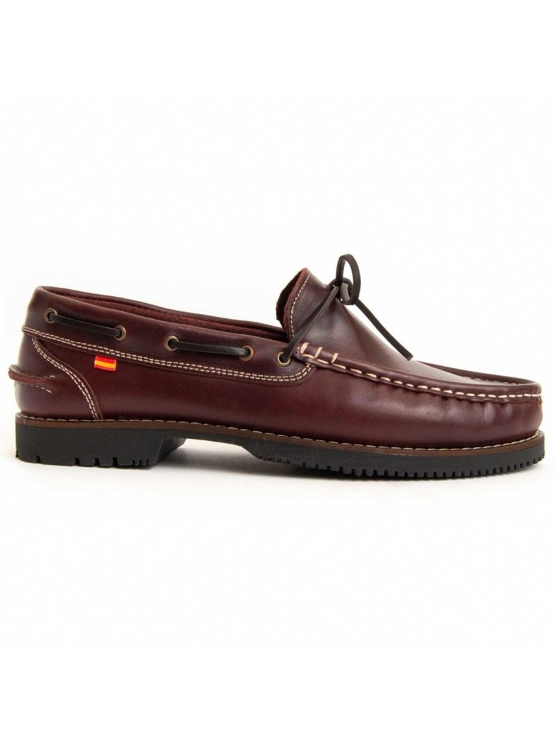 Náutico Couro Natural Purapiel Vermelho - Kiabi