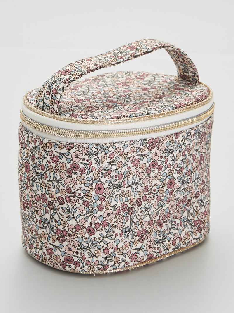 Nécessaire com estampado florido ROSA - Kiabi