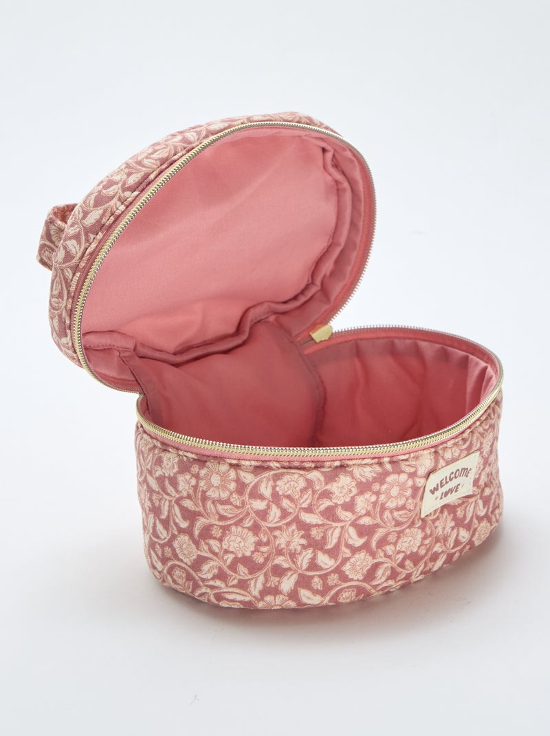 Necessaire com padrão Rosa - Kiabi
