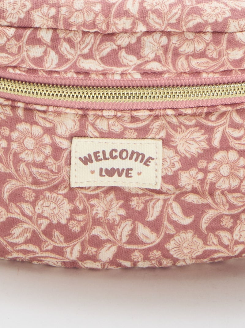 Necessaire com padrão Rosa - Kiabi