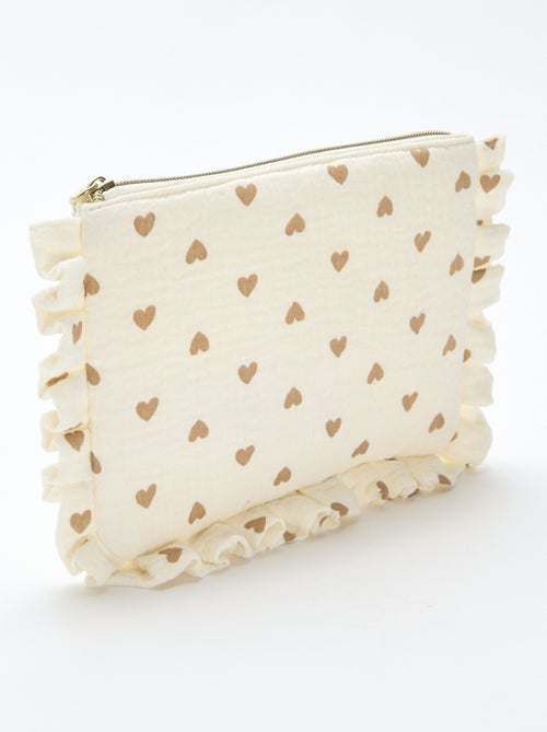 Necessaire de toilette em gaze de algodão - Kiabi