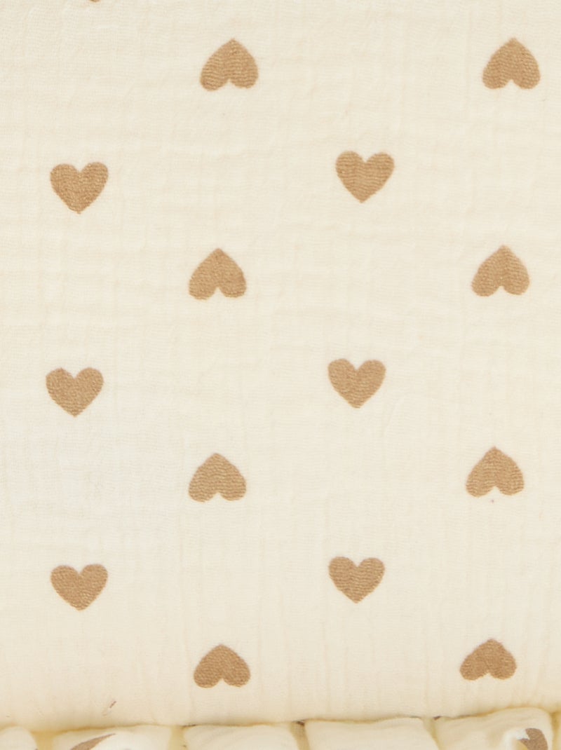 Necessaire de toilette em gaze de algodão Bege - Kiabi