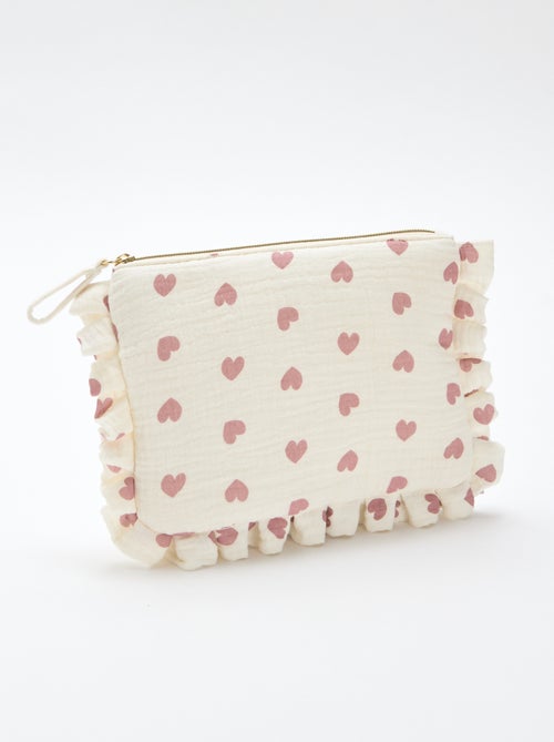 Necessaire de toilette em gaze de algodão - Kiabi