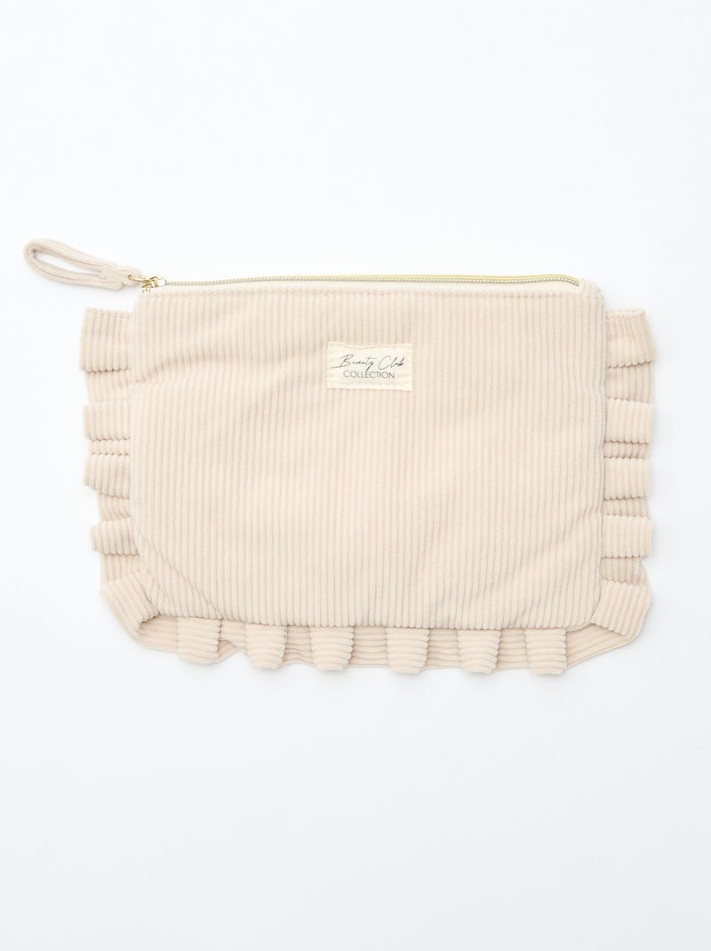Necessaire de toilette em malha Bege - Kiabi