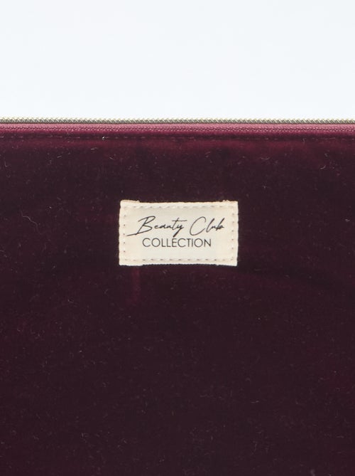 Necessaire de toilette em veludo - Kiabi