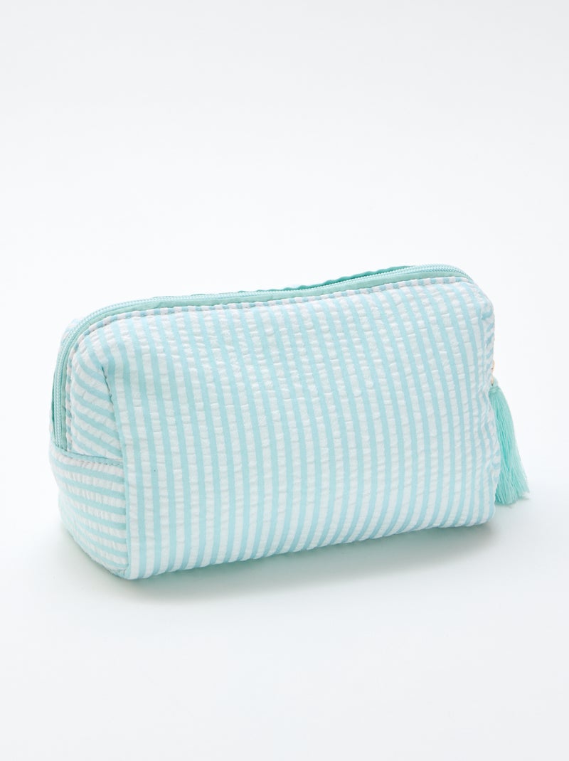 Necessaire estampada com zíper Azul - Kiabi