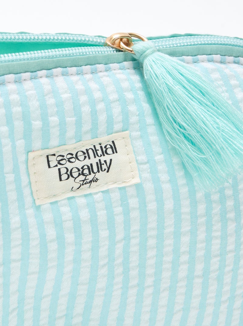 Necessaire estampada com zíper Azul - Kiabi