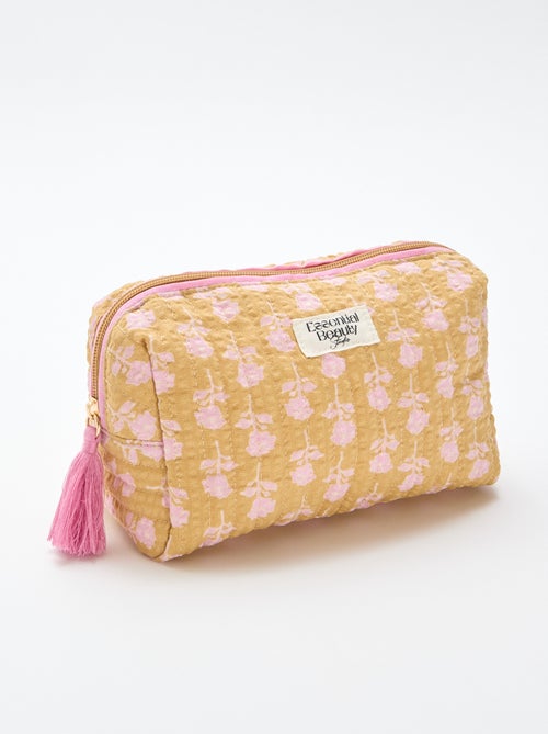 Necessaire estampada e com zíper - Kiabi