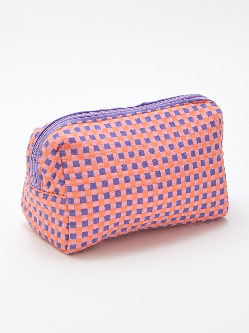 Necessaire estampada e com zíper Violeta - Kiabi