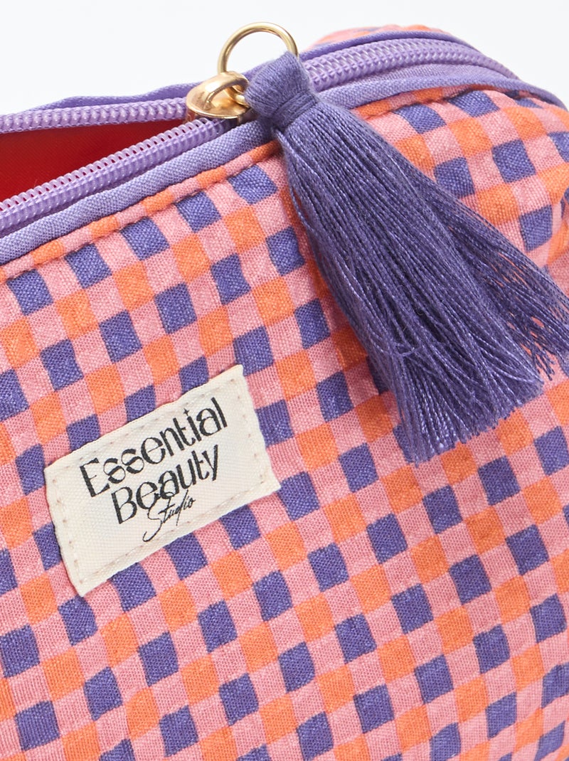 Necessaire estampada e com zíper Violeta - Kiabi