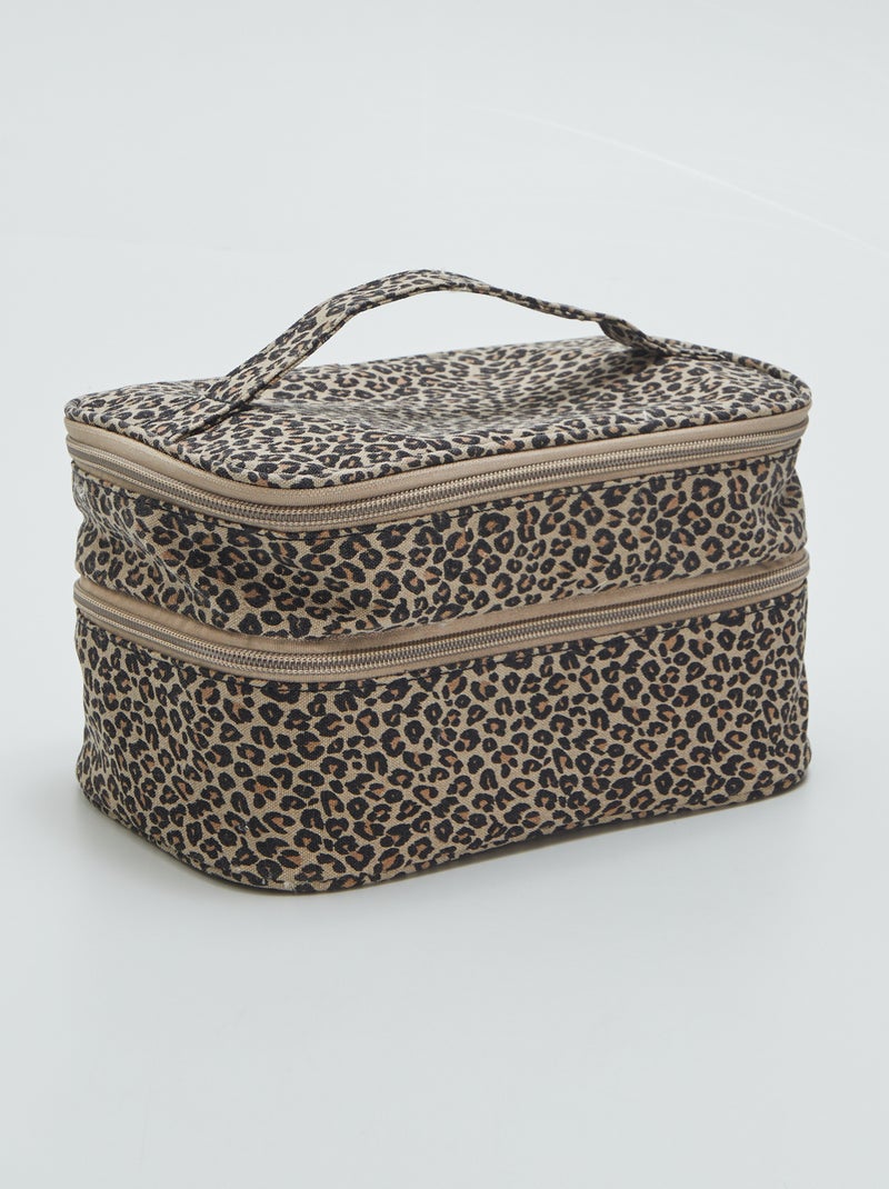 Nécessaire estampado 'leopardo' BEGE - Kiabi