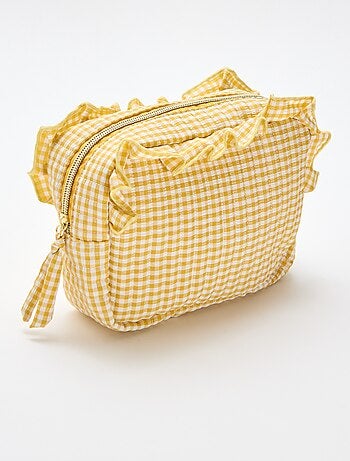 Necessaire vichy com folhos