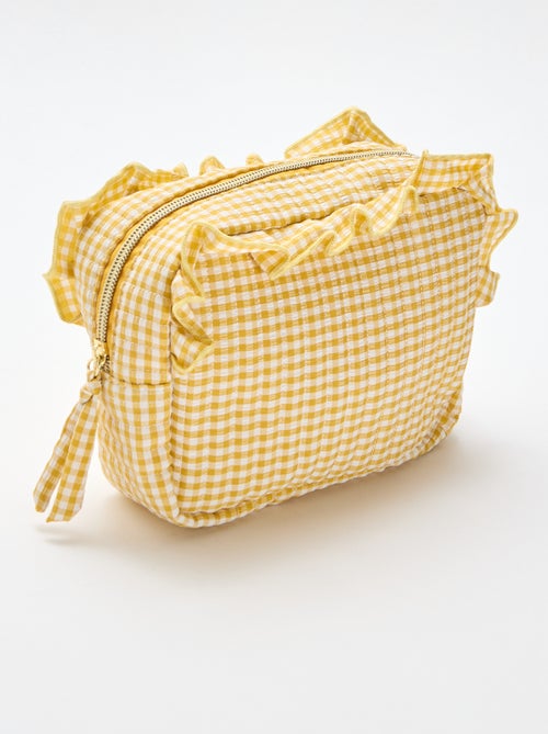 Necessaire vichy com folhos - Kiabi