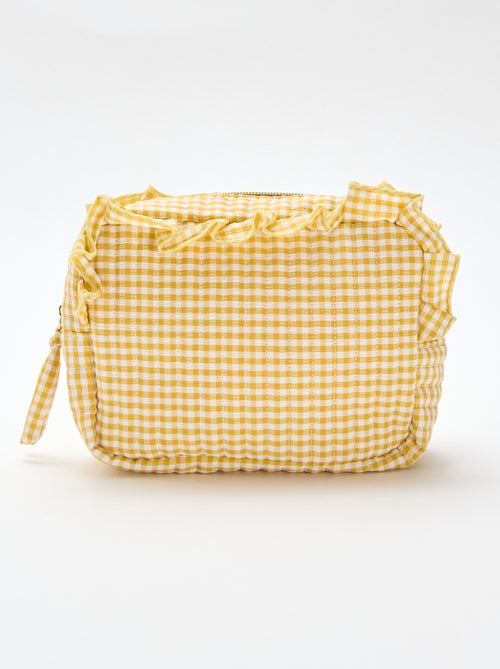 Necessaire vichy com folhos - Kiabi