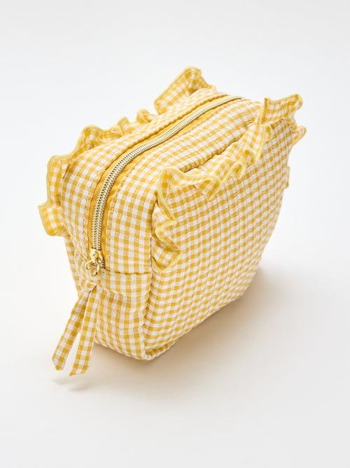 Necessaire vichy com folhos - Kiabi