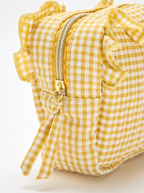 Necessaire vichy com folhos - Kiabi