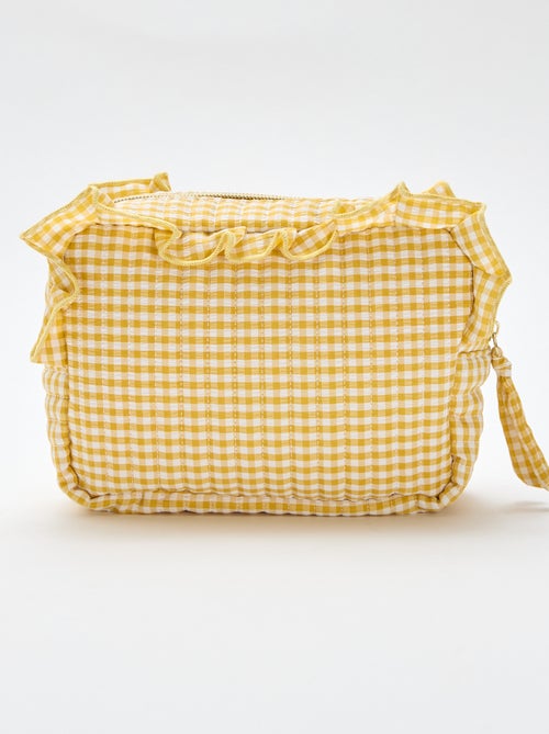 Necessaire vichy com folhos - Kiabi
