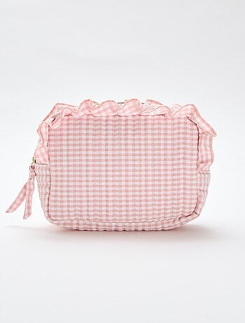 Necessaire vichy com folhos