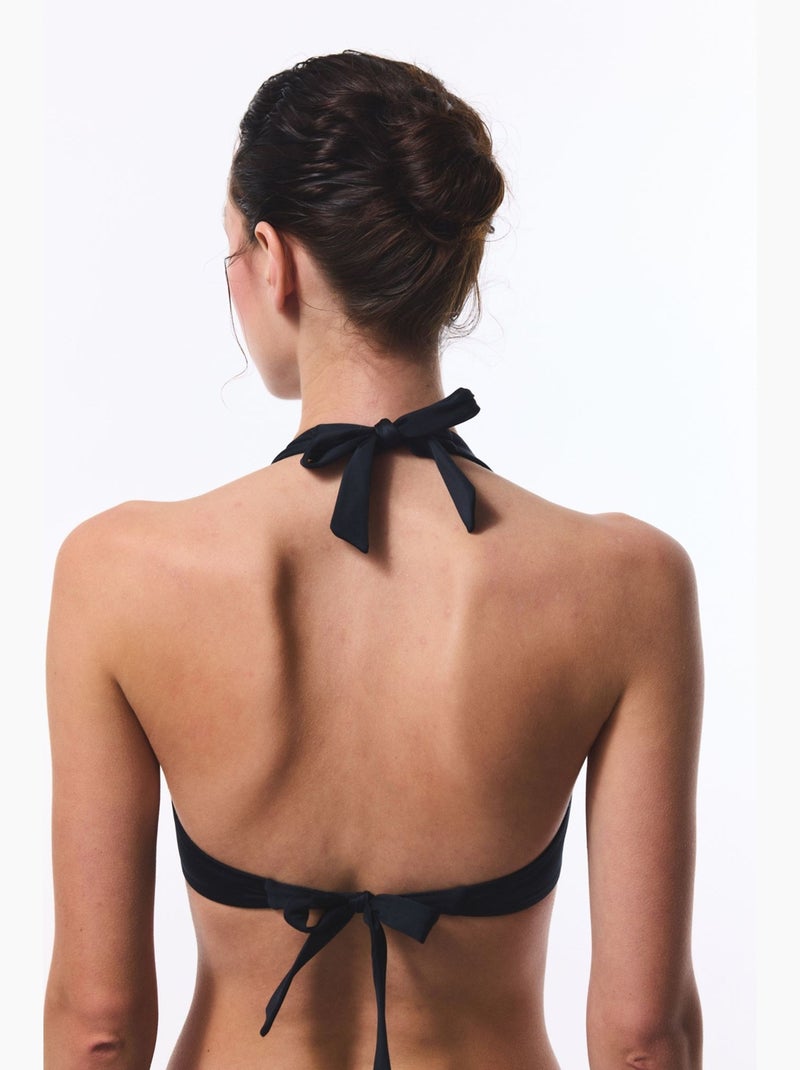 New top de biquíni triângulo twist penti Preto - Kiabi