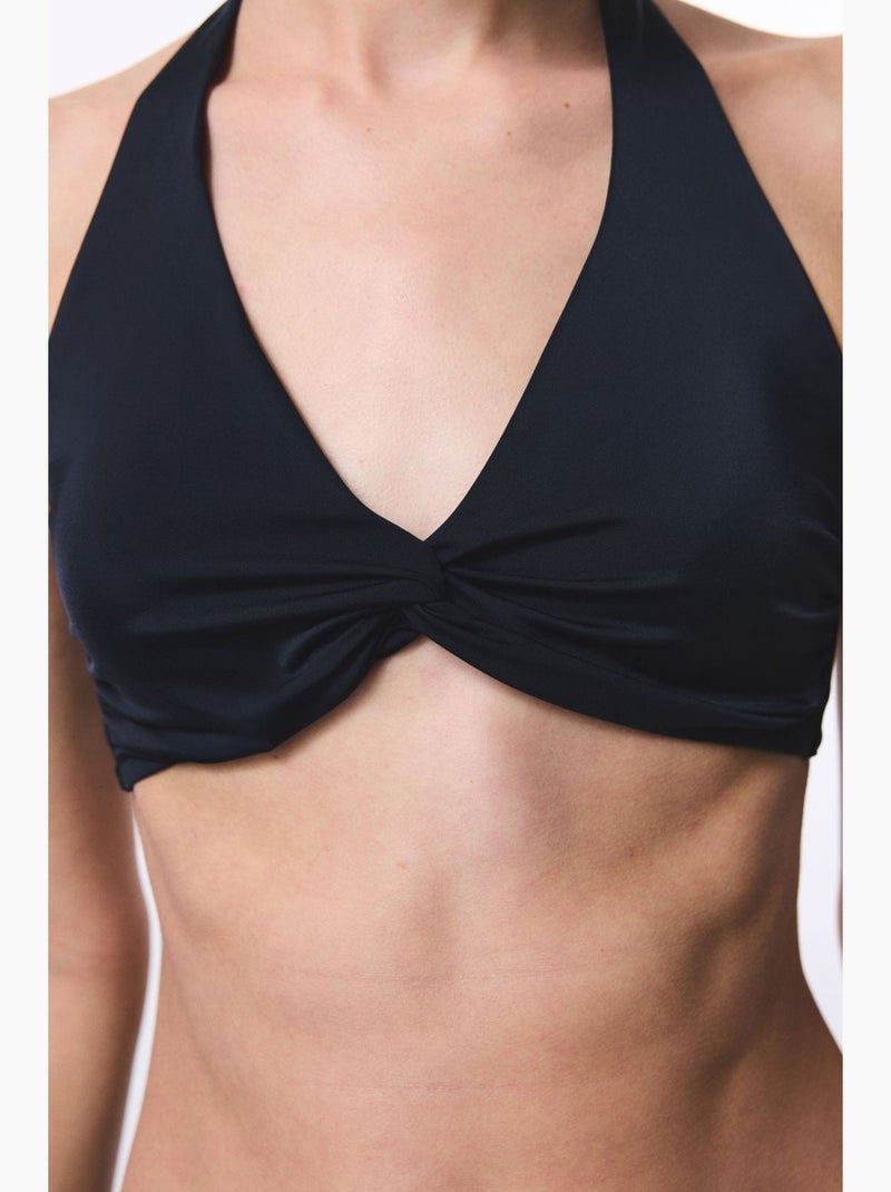New top de biquíni triângulo twist penti Preto - Kiabi