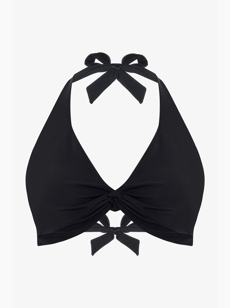 New top de biquíni triângulo twist penti Preto - Kiabi