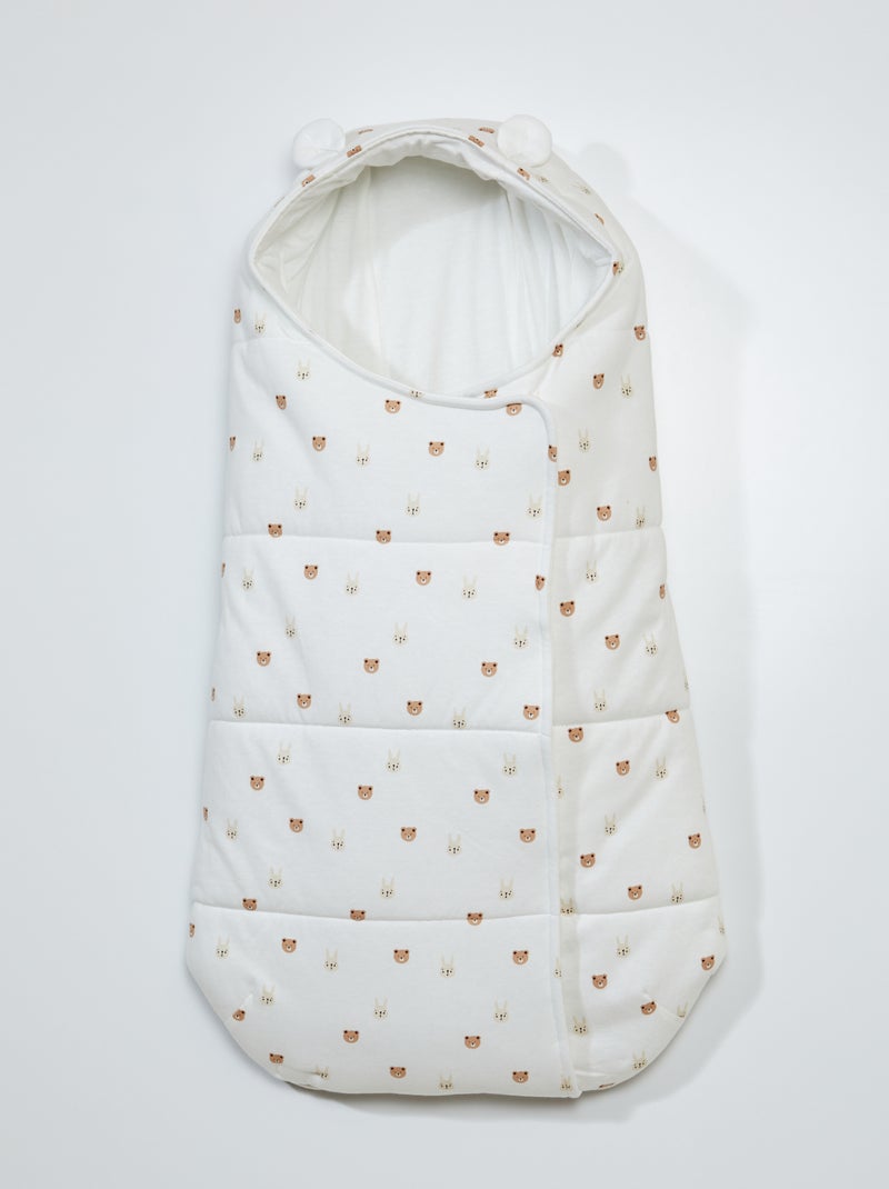 Ninho para bebé com estampado - Especial para passeio BRANCO - Kiabi