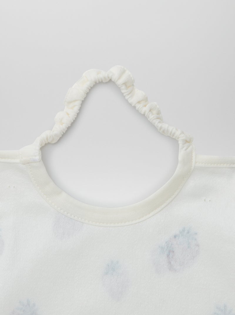 O lote de 2 babetes com decote elástico BRANCO - Kiabi