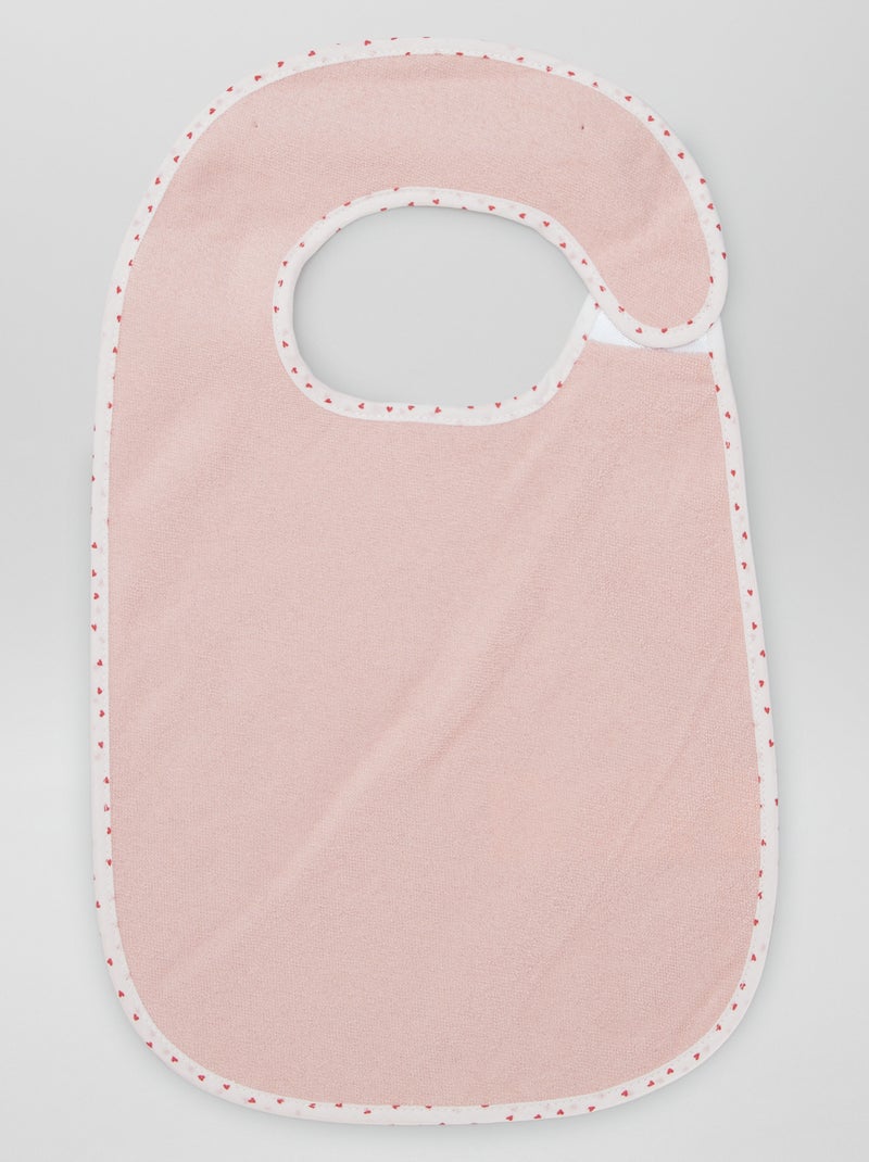 O lote de 7 babetes de felpa forrados BRANCO - Kiabi