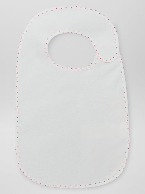 O lote de 7 babetes de felpa forrados - Kiabi