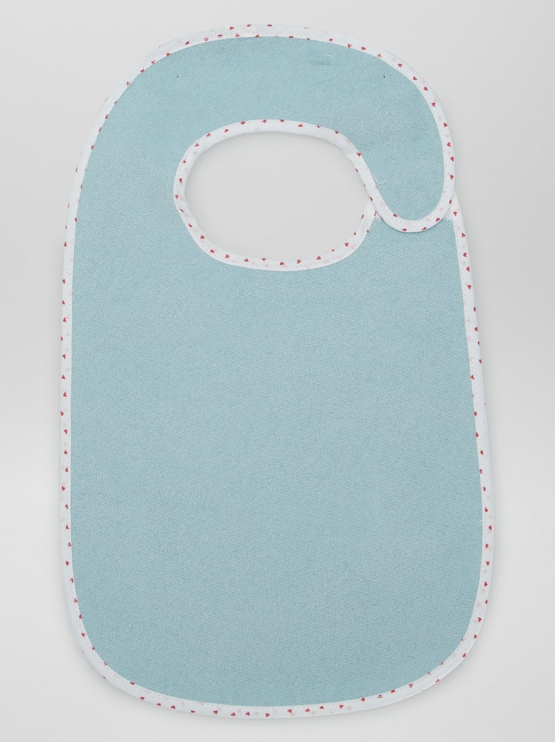 O lote de 7 babetes de felpa forrados BRANCO - Kiabi