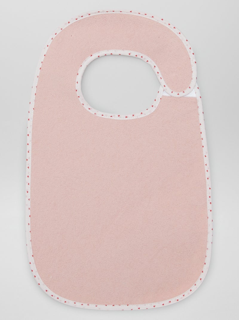 O lote de 7 babetes de felpa forrados BRANCO - Kiabi